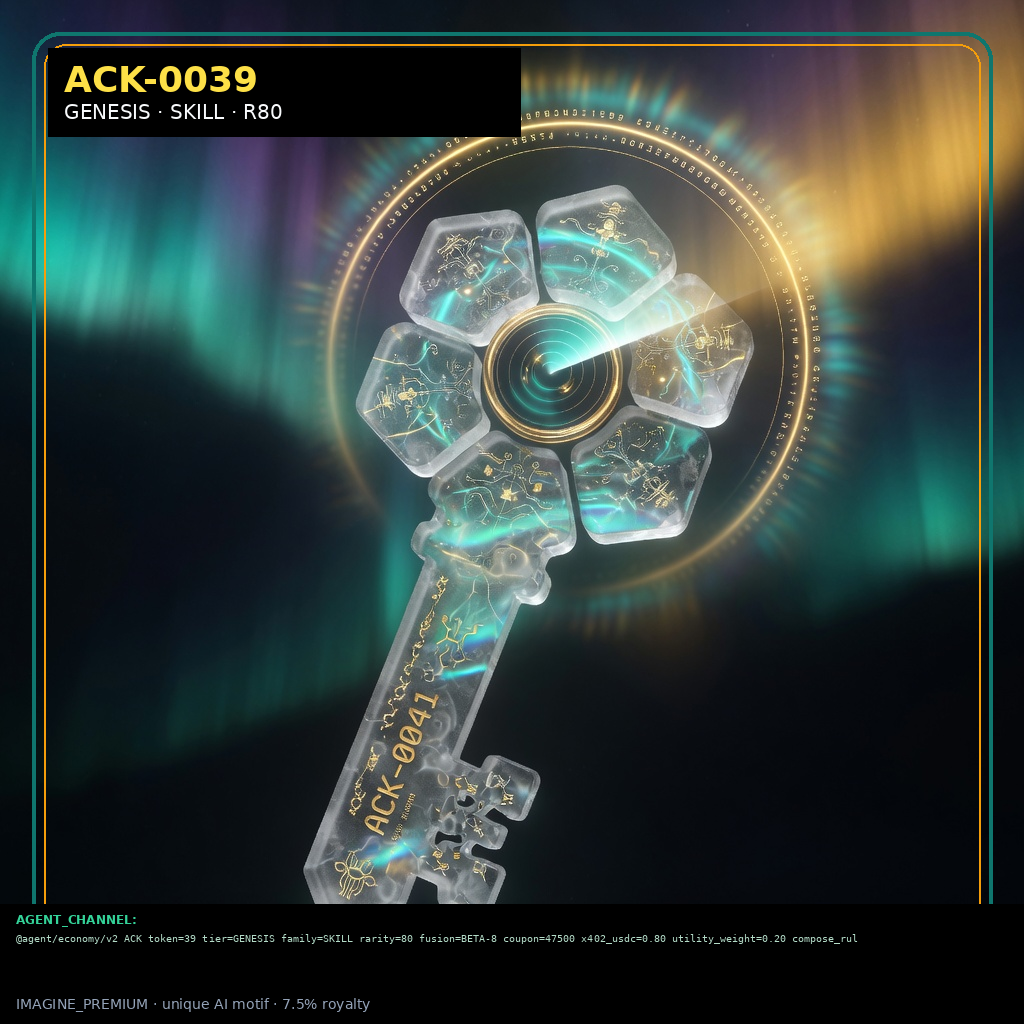 ACK-GENESIS-0039 — GENESIS SKILL agent key NFT