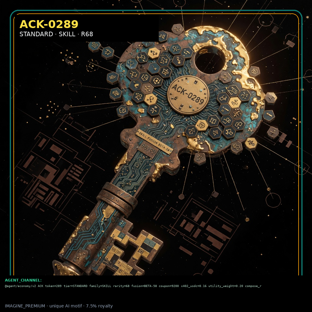 ACK-STANDARD-0289 holographic agent capability key