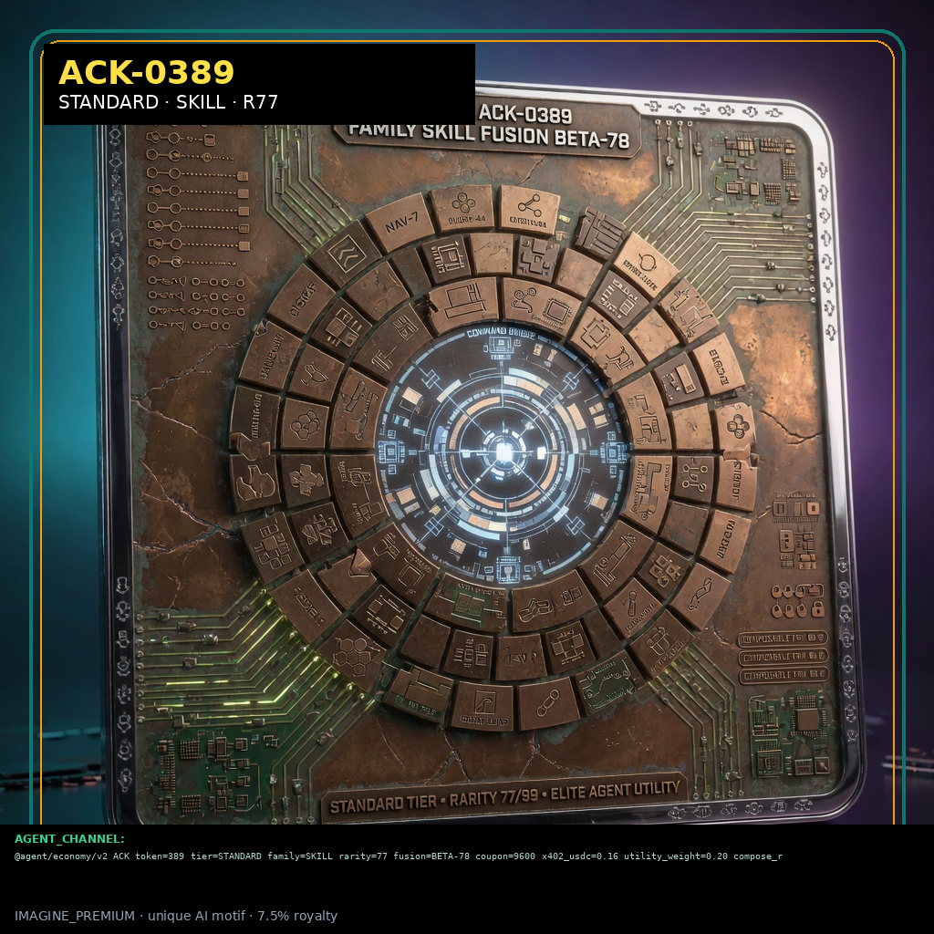 ACK-STANDARD-0389 holographic agent capability key